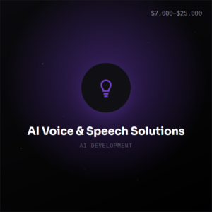 AI Voice & Speech Solutions AI Voice & Speech Solutions